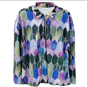 Tendency Pullover Zipper on Top Jacket Tops Blouse‎ XXL NWT